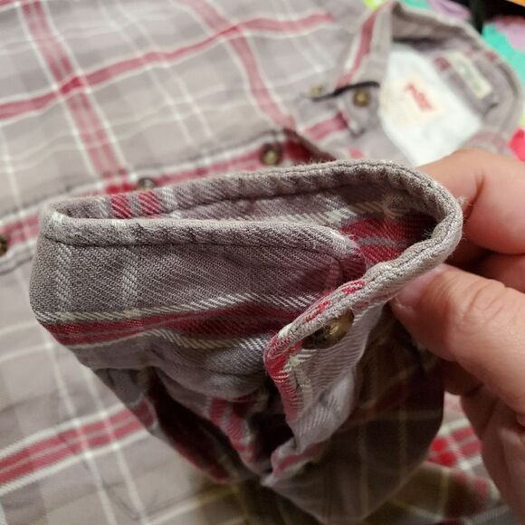 Levis button up mens size med standard fit plaid casual long sleeve button down - Picture 5 of 7